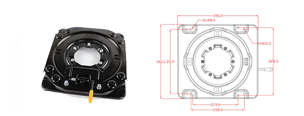 adjustable car seat swivel bracket