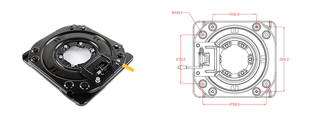 adjustable car seat swivel bracket